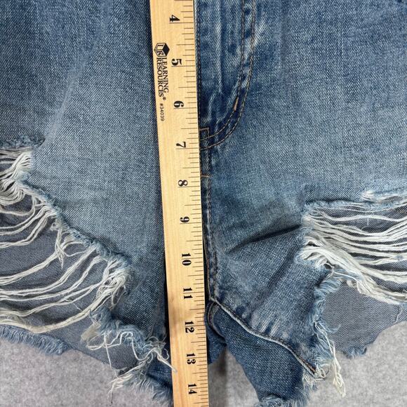 Sincerely Jules Jean‎ Shorts 3 Frayed Distressed Destroyed Ripped Festival Beach - Picture 6 of 10
